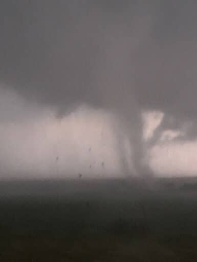 Close up of the Baird Texas Tornado