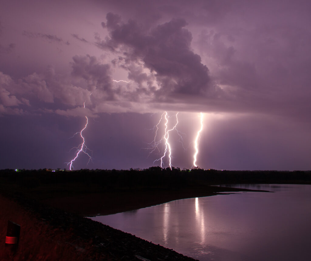 Lightning over Fort Cobb Lake