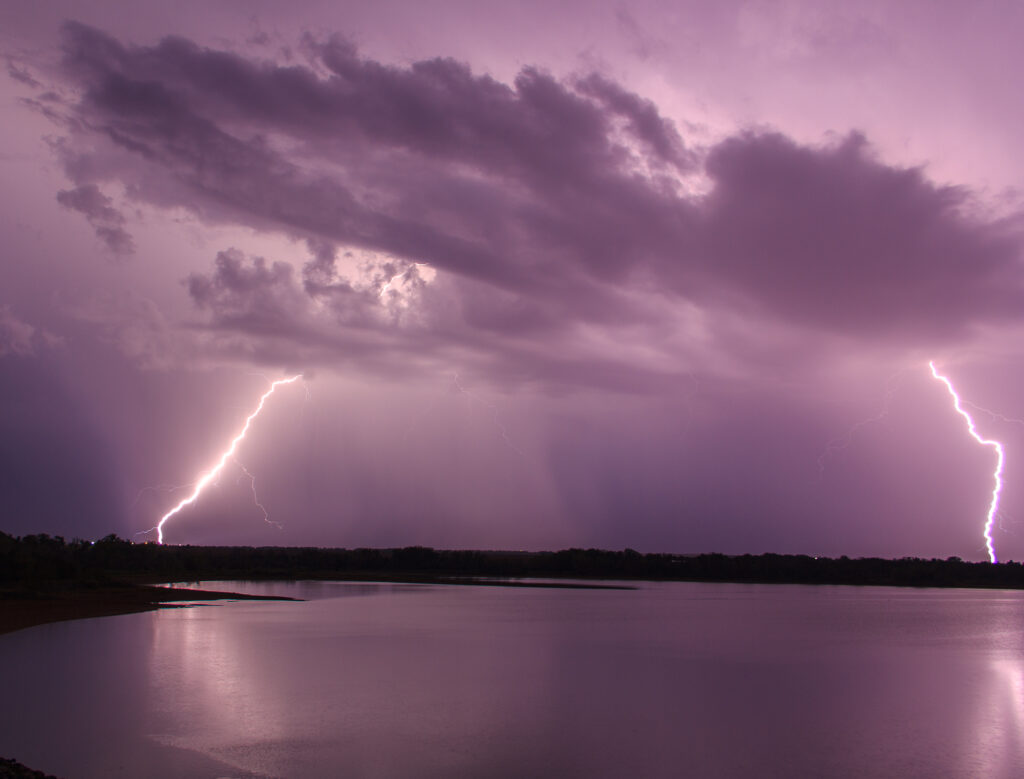 Lightning over Fort Cobb Lake