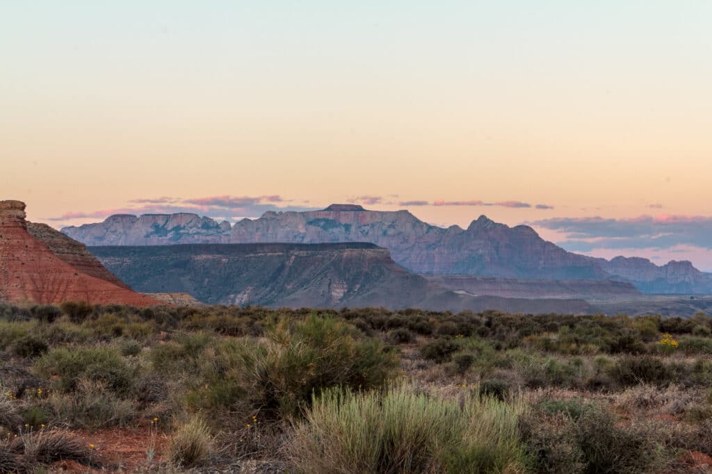 Sunset over Zion