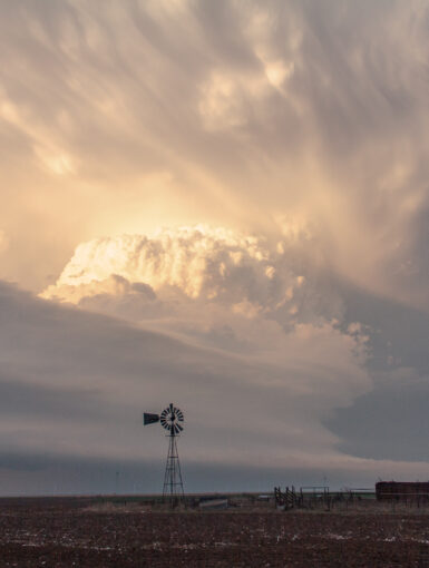 A supercell in the Texas Panhandle on April 11, 2015. This storm produced plenty of hail up to golfballs