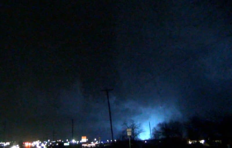 Tornado near Rowlett, Texas on December 26, 2015. This tornado was rated EF-4.