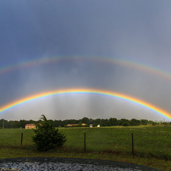 Brilliant double rainbow