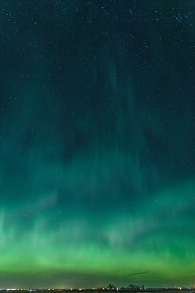 Auroras dance over Alberta on the early morning hours of September 28, 2017