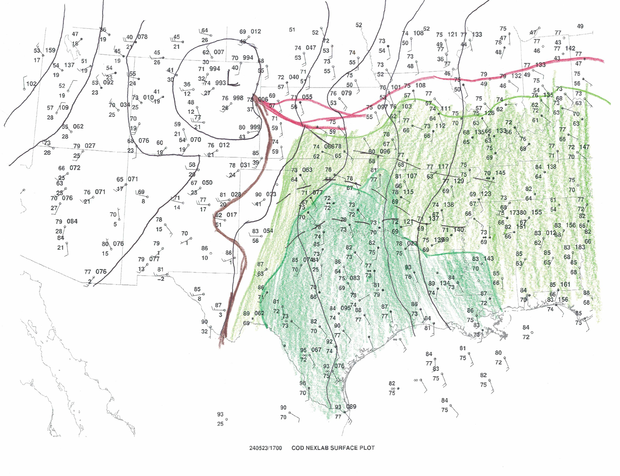 May 23, 2024 17Z Surface Hand Analysis